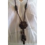 Collier en noix de coco pendentif Fleur Lara Ethnics modèle 8