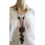 Collier en noix de coco pendentif Fleur Lara Ethnics modèle 9