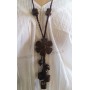 Collier en noix de coco pendentif Fleur Lara Ethnics modèle 9