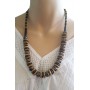 Collier marron brun et caramel Lara Ethnics