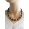 Collier réglable marron brun et beige crème Lara Ethnics