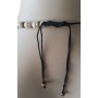 Collier réglable marron caramel et beige crème Lara Ethnics