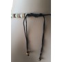 Collier réglable marron caramel et beige crème Lara Ethnics