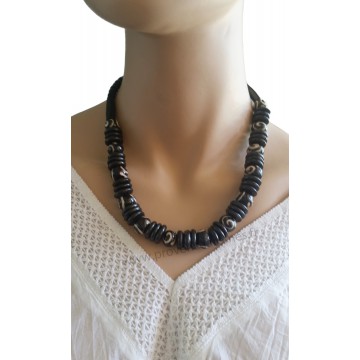 Collier réglable marron brun Lara Ethnics