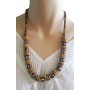 Collier réglable marron caramel Lara Ethnics