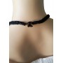 Collier cordon noir 3 cercles de nacre noire Lara Ethnics