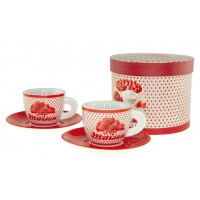 Coffret de 2 tasses à café Tarte aux Fraises Fait Maison