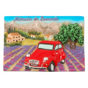 Magnet 2CV (deux chevaux) MÉMOIRE DE LAVANDE