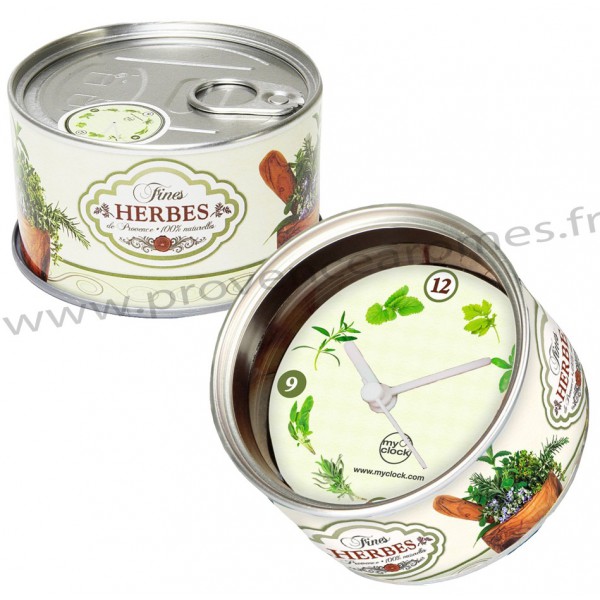 Horloge aimantée HERBES DE PROVENCE collection MYCLOCK - Provence Arômes  Tendance sud