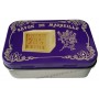Boîte à savon SAVON DE MARSEILLE sur fond violet