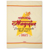 Torchon MAGIQUE Natives déco rétro vintage