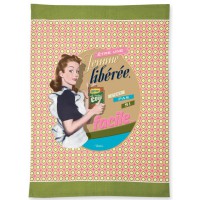 Torchon FEMME LIBÉRÉE Natives déco rétro vintage
