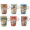 6 tasses à café RÉBUS Natives déco rétro vintage humoristique