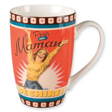 Mug POUR UNE MAMAN QUI DÉCHIRE Natives déco rétro vintage