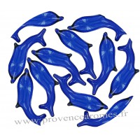 Perle de bain dauphin bleu marine
