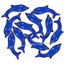 Perle de bain dauphin bleu marine