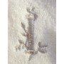 serviette brodée abécédaire ronde
