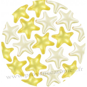 Perle de bain étoile jaune et blanc ananas