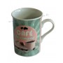 Mug CAFÉ GOURMAND rose turquoise ambiance bar américain vintage