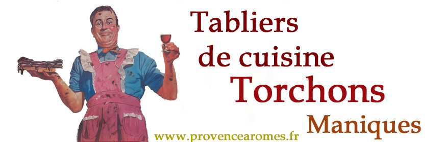 Tablier de cuisine, Torchon, manique - Provence Arômes Tendance sud