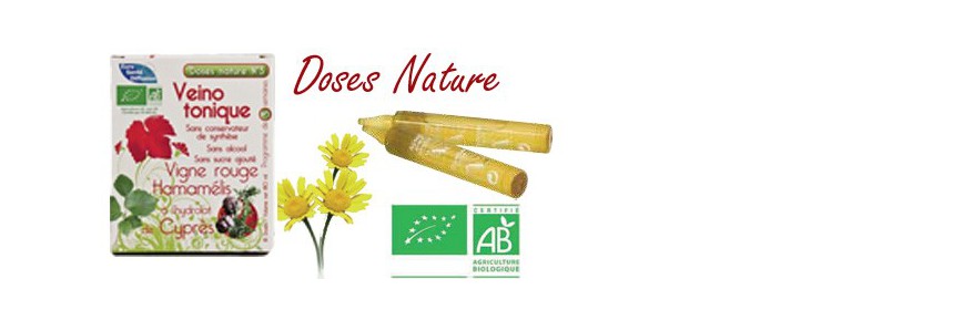 Doses Nature Ampoules BIO Extraits de plantes et hydrolats