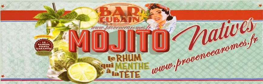 BAR CUBAIN MOJITO Natives déco rétro vintage