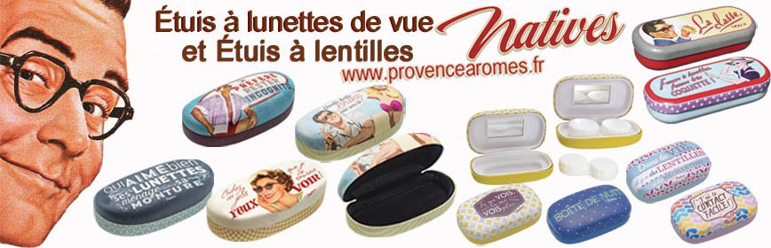 Boîtes lunettes et lentilles Natives déco rétro vintage