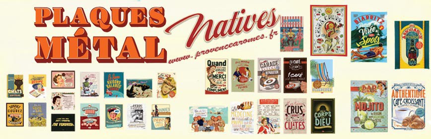 PLAQUES MÉTAL Natives déco rétro vintage