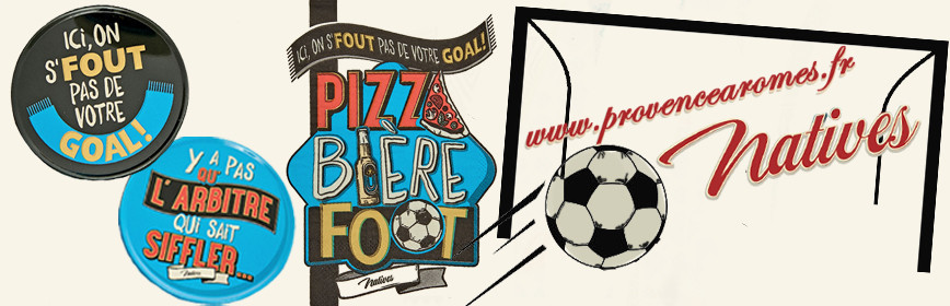 PIZZAS BIÈRE FOOT Natives déco rétro vintage 