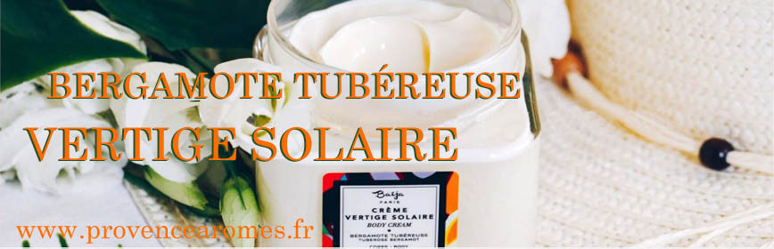 Bergamote tubéreuse Baïja soin et bien-être vertige solaire collection